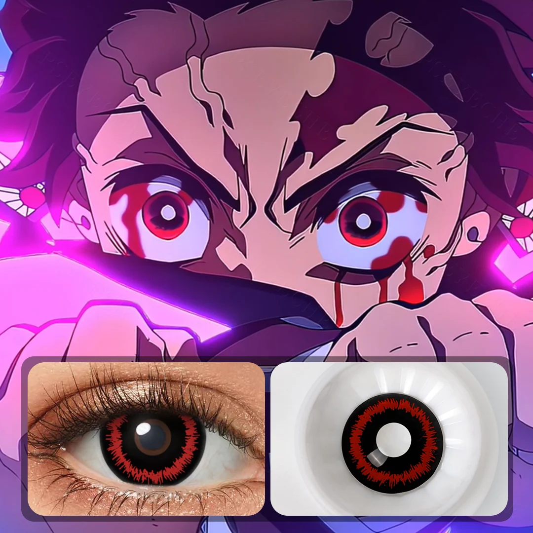 Lentilles Rouge & Noire Tanjiro Demon Slayer - 1 an – Image 3