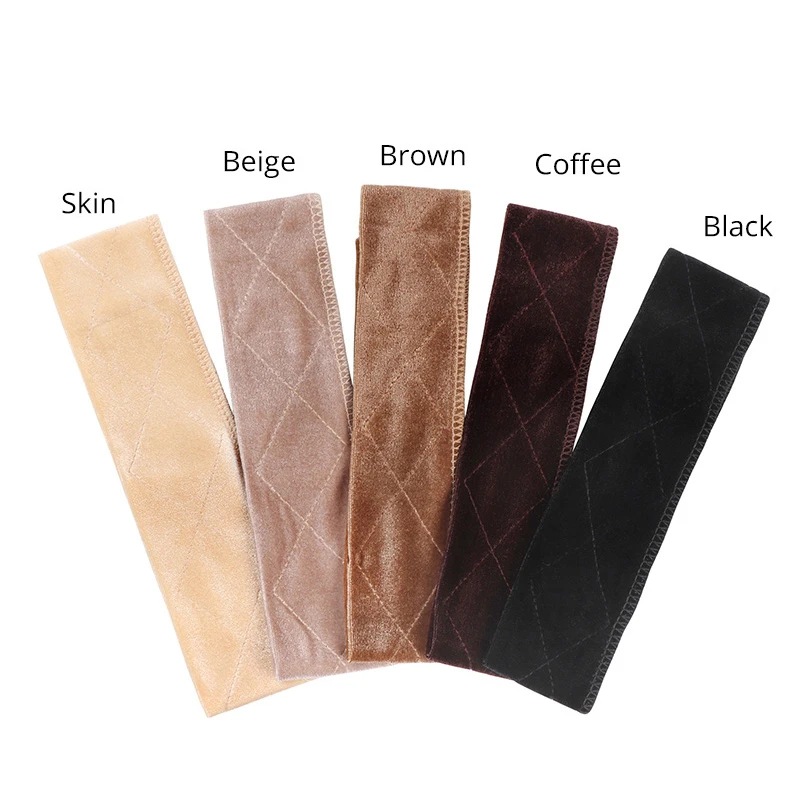 Bandeau à perruque BEIGE en velours élastique – Image 3