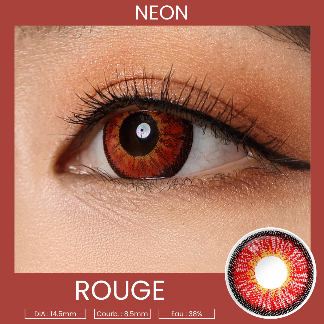 Lentilles Magister Neon Rouge – 6 mois