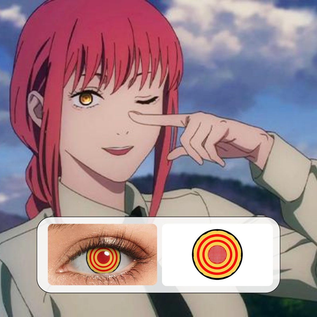 Lentilles Rouges et Jaunes Makima Chainsaw Man - 1 an – Image 3