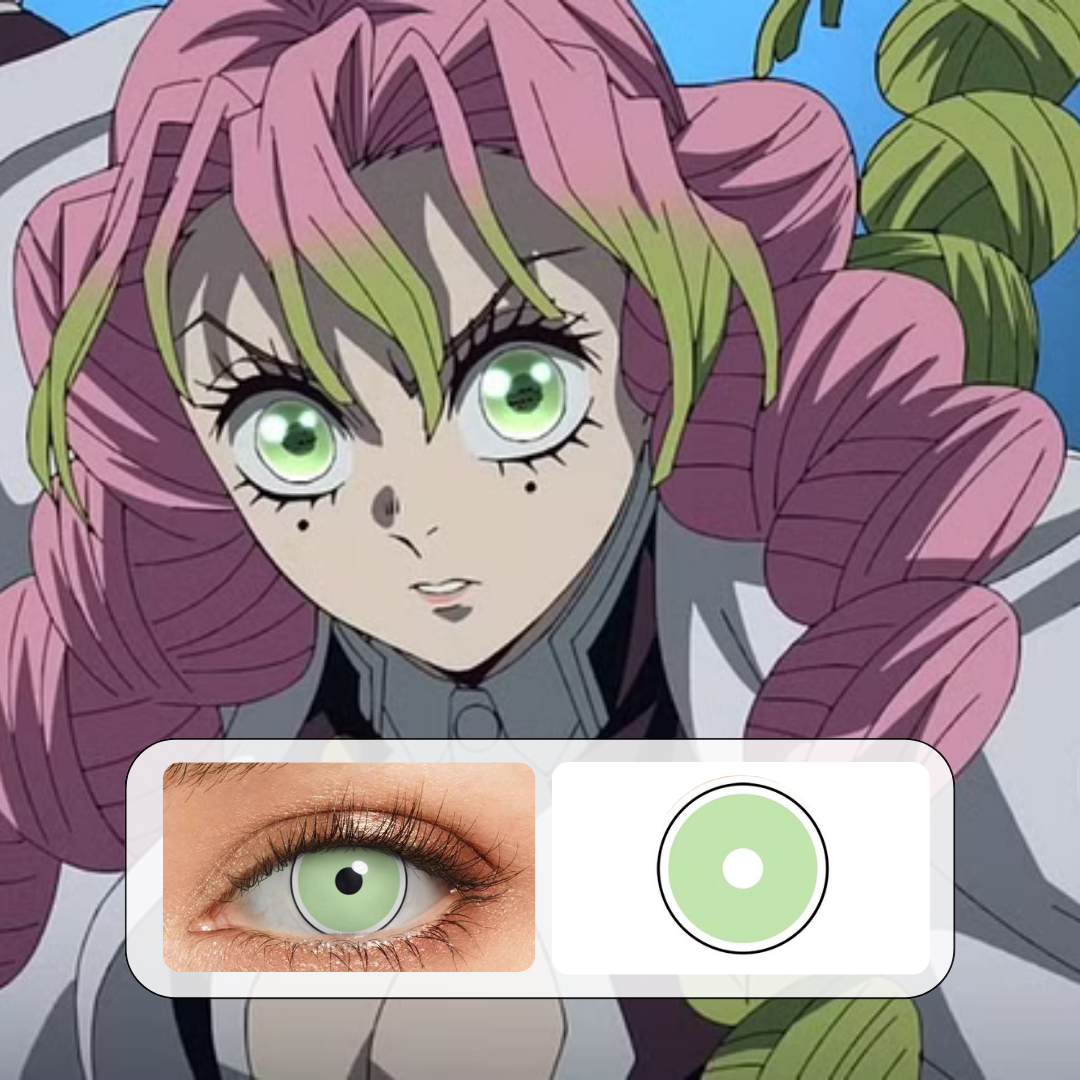Lentilles Vertes Mitsuri Demon Slayer - 1 an – Image 3